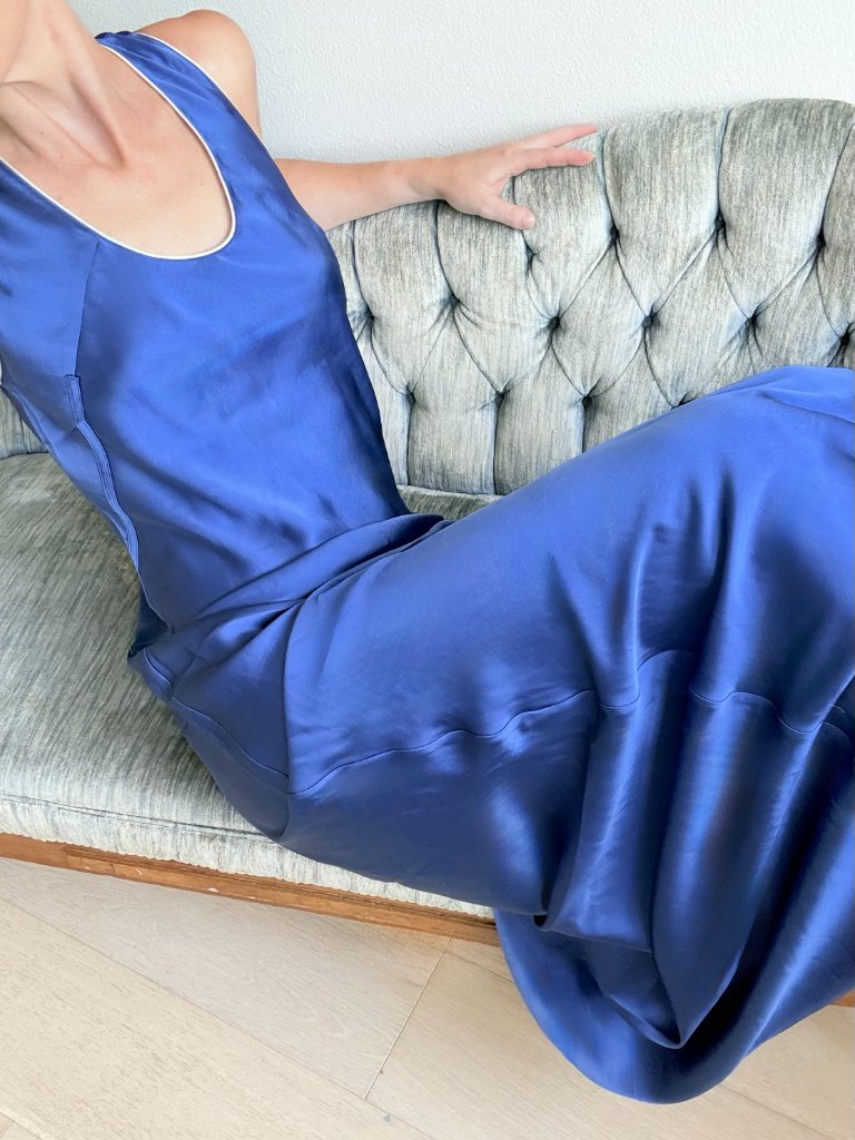Naked Cashmere Silk Maxi Bias Cut Dress Medium Sleeveless Nwt
